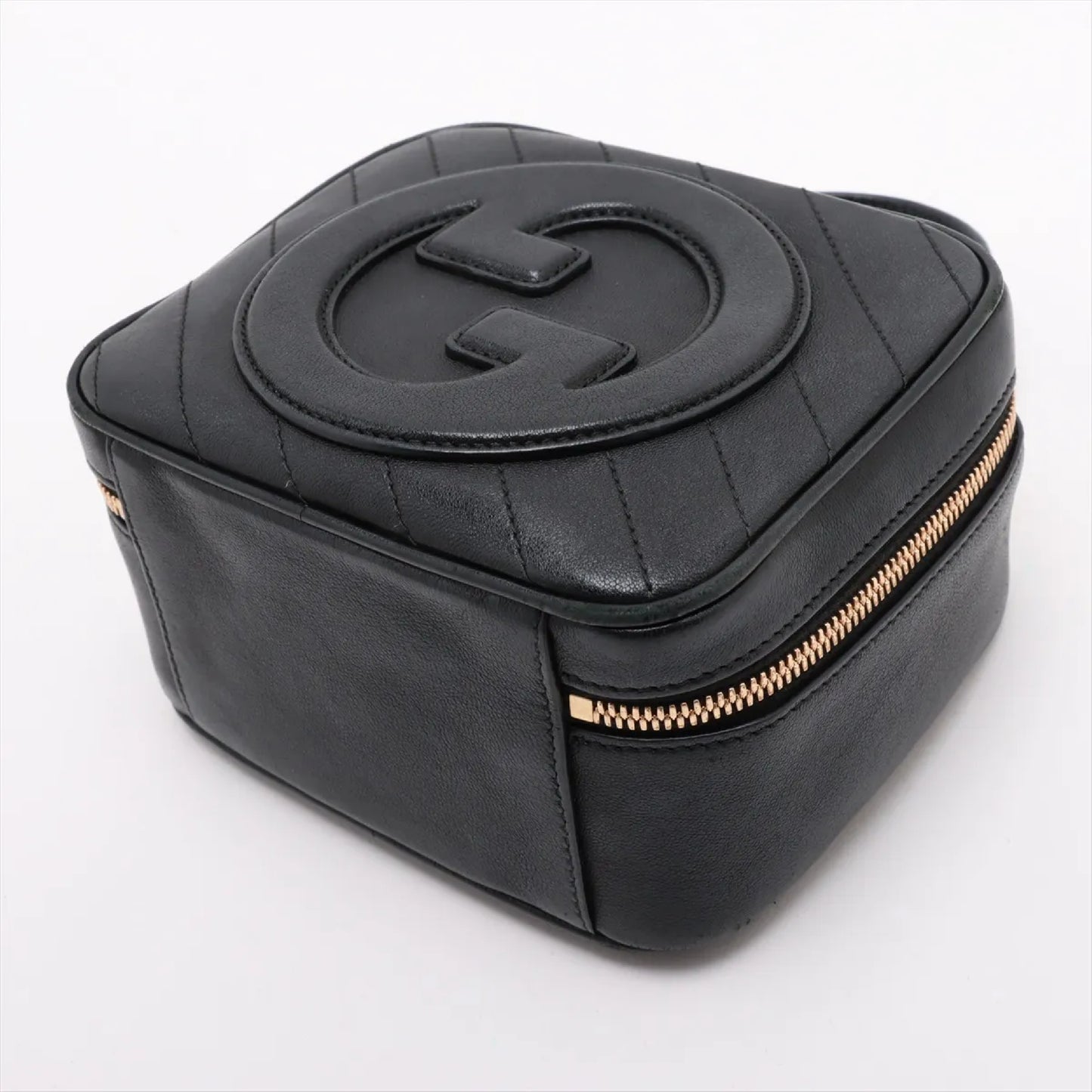 GUCCI Blondie Leather 2-Way Handbag, Black, 744434, Shoulder Bag