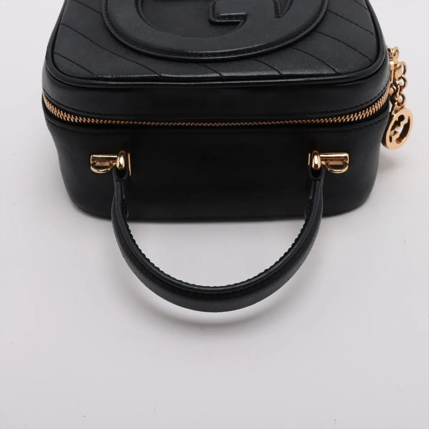 GUCCI Blondie Leather 2-Way Handbag, Black, 744434, Shoulder Bag