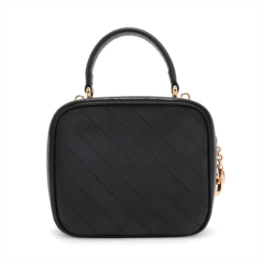GUCCI Blondie Leather 2-Way Handbag, Black, 744434, Shoulder Bag