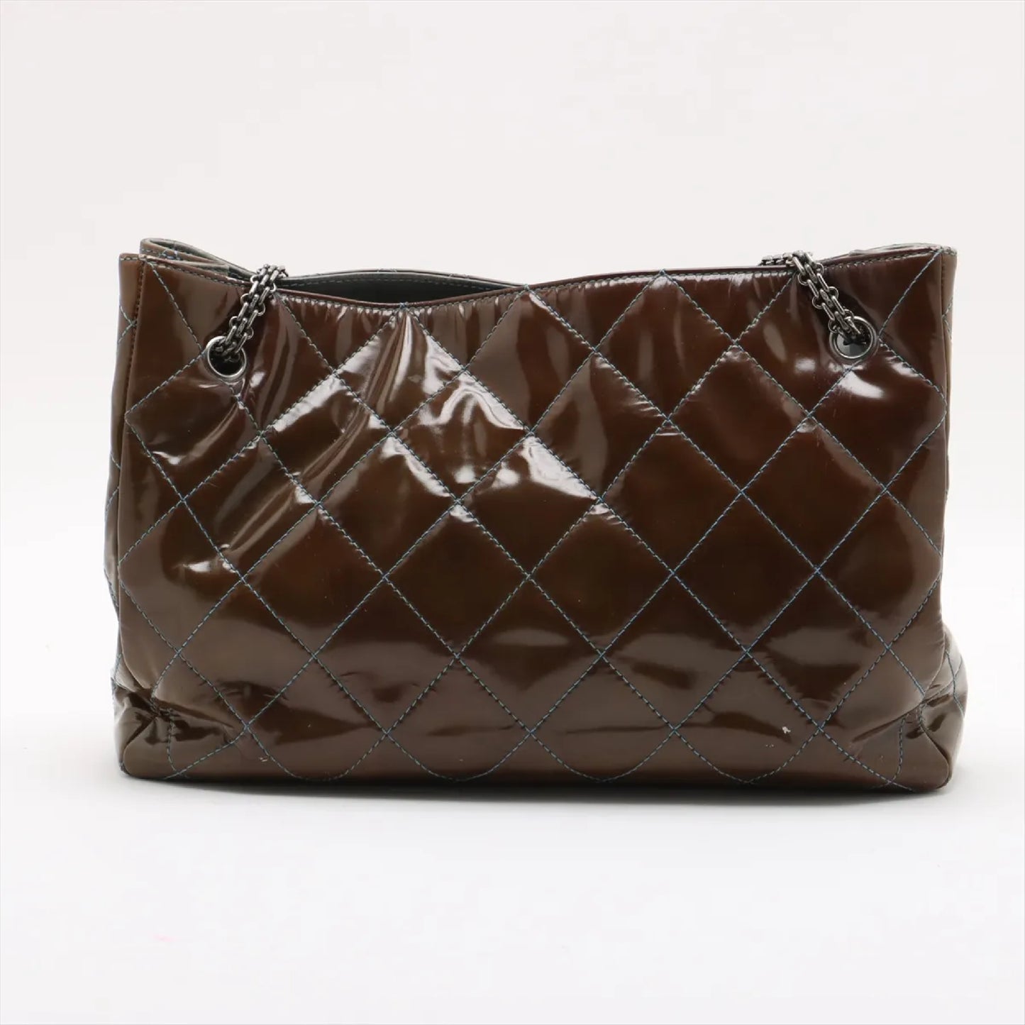 CHANEL Matelasse 2.55 Patent Leather Chain Tote Bag, 15 Series