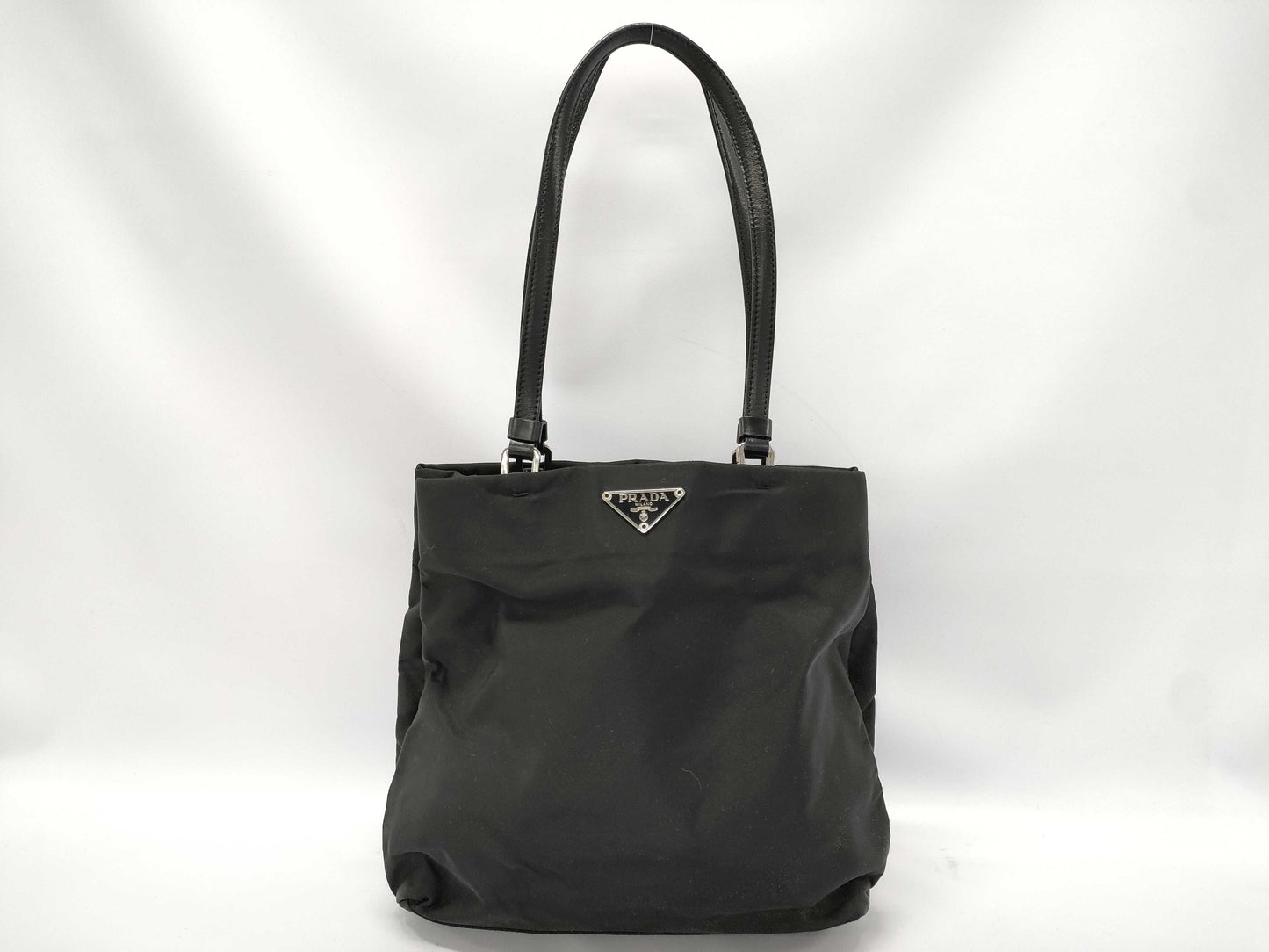 PRADA PRADA Nylon Prada Tote Bag Nylon Triangle Plate Tessuto Black Tote Bag Handbag