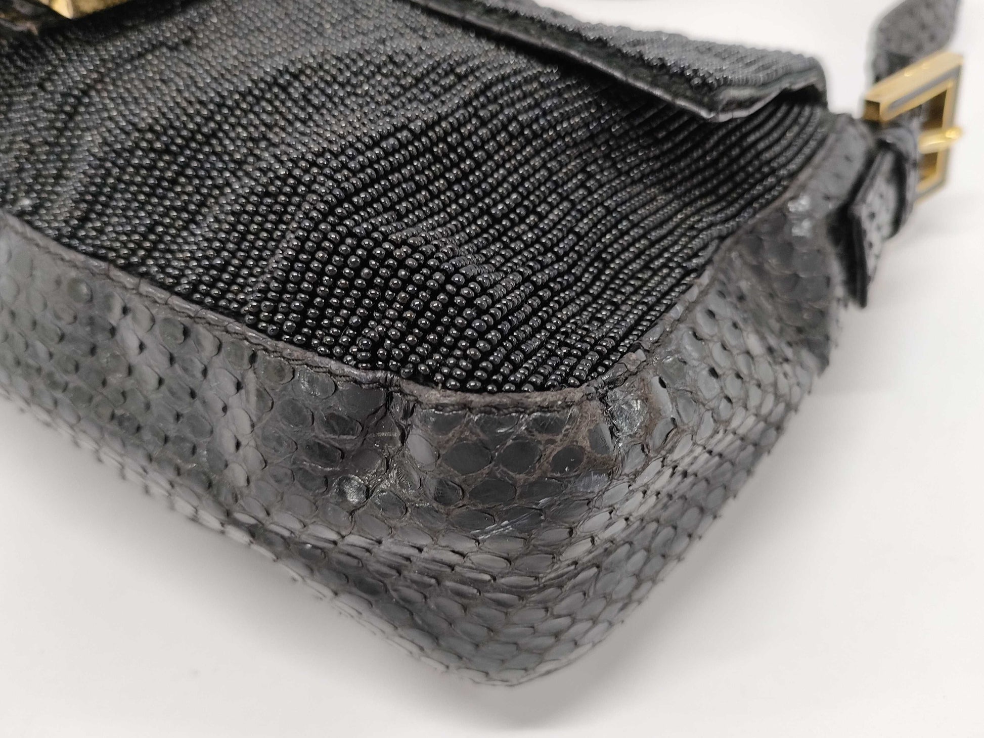 FENDI FENDI Fendi Beaded Baguette Mamma Bucket Shoulder Bag Bag