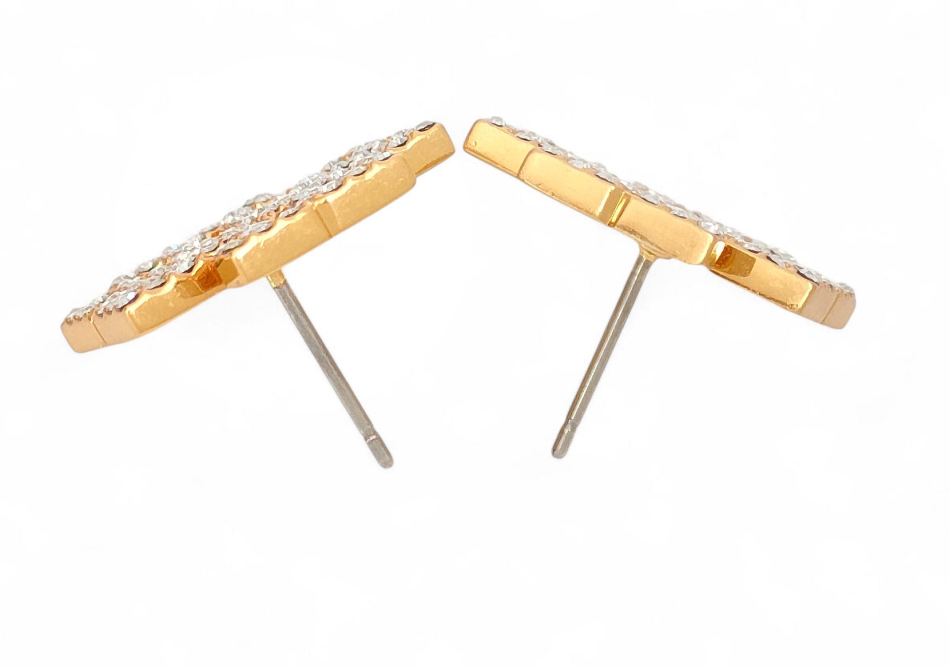 Tory Burch Gold-Colored Rhinestone Earrings, 6.6g