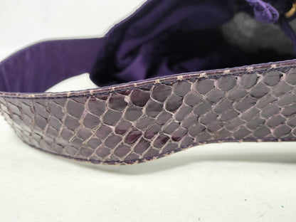 PRADA Nylon Prada Nylon Semi-Shoulder Bag Purple One-Shoulder Python Beaded Handbag