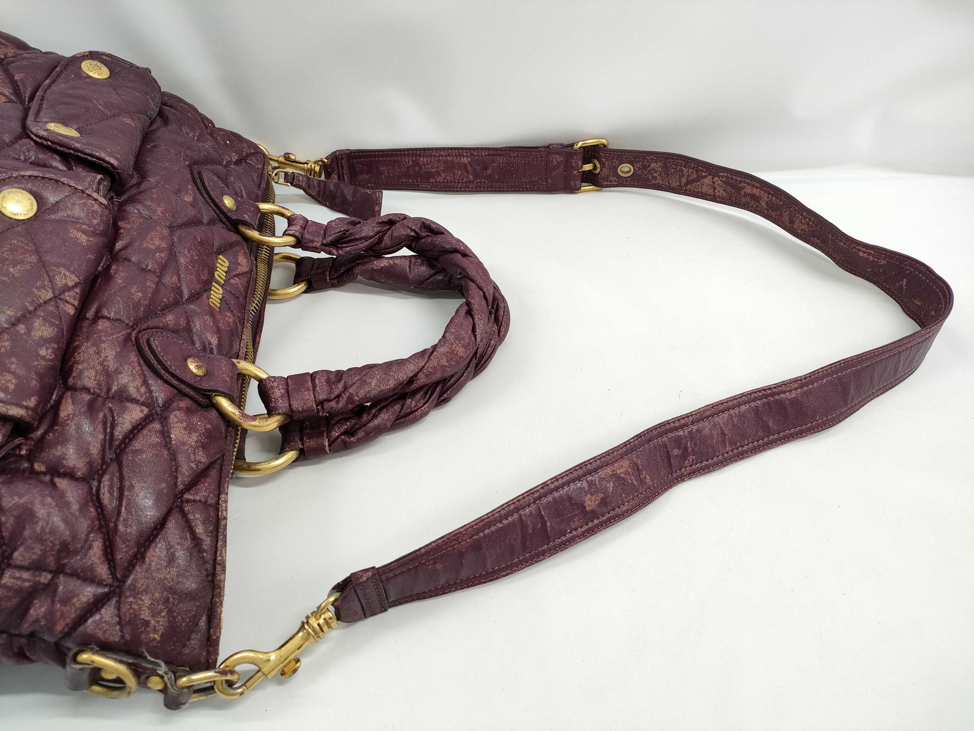 Miu Miu 7366 Miu Miu Miu Tote Bag Logo Tote Bag