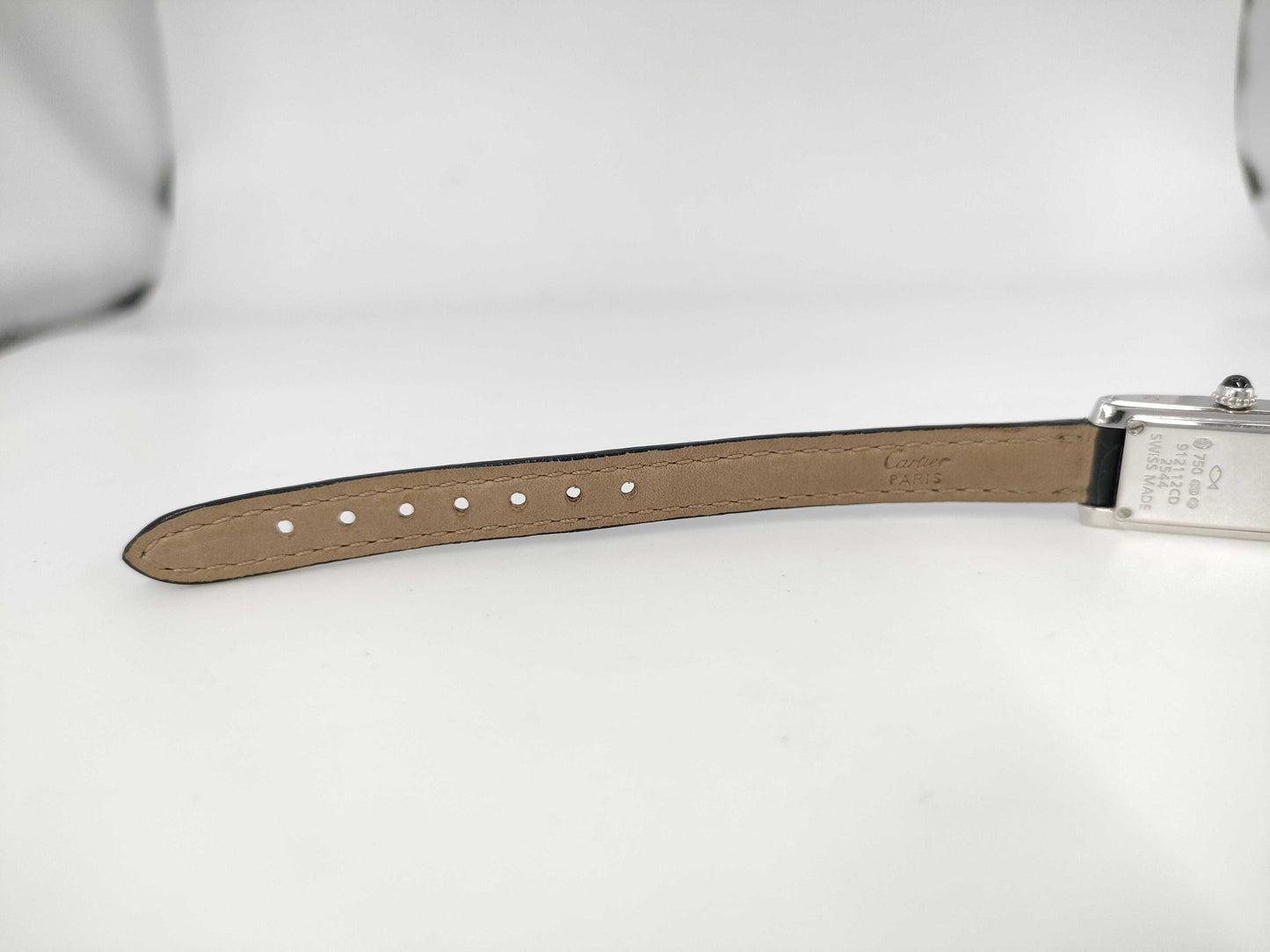 Cartier Tank Alonge W15364W3 2544912112CD Quartz 18K Gold Women's Watch