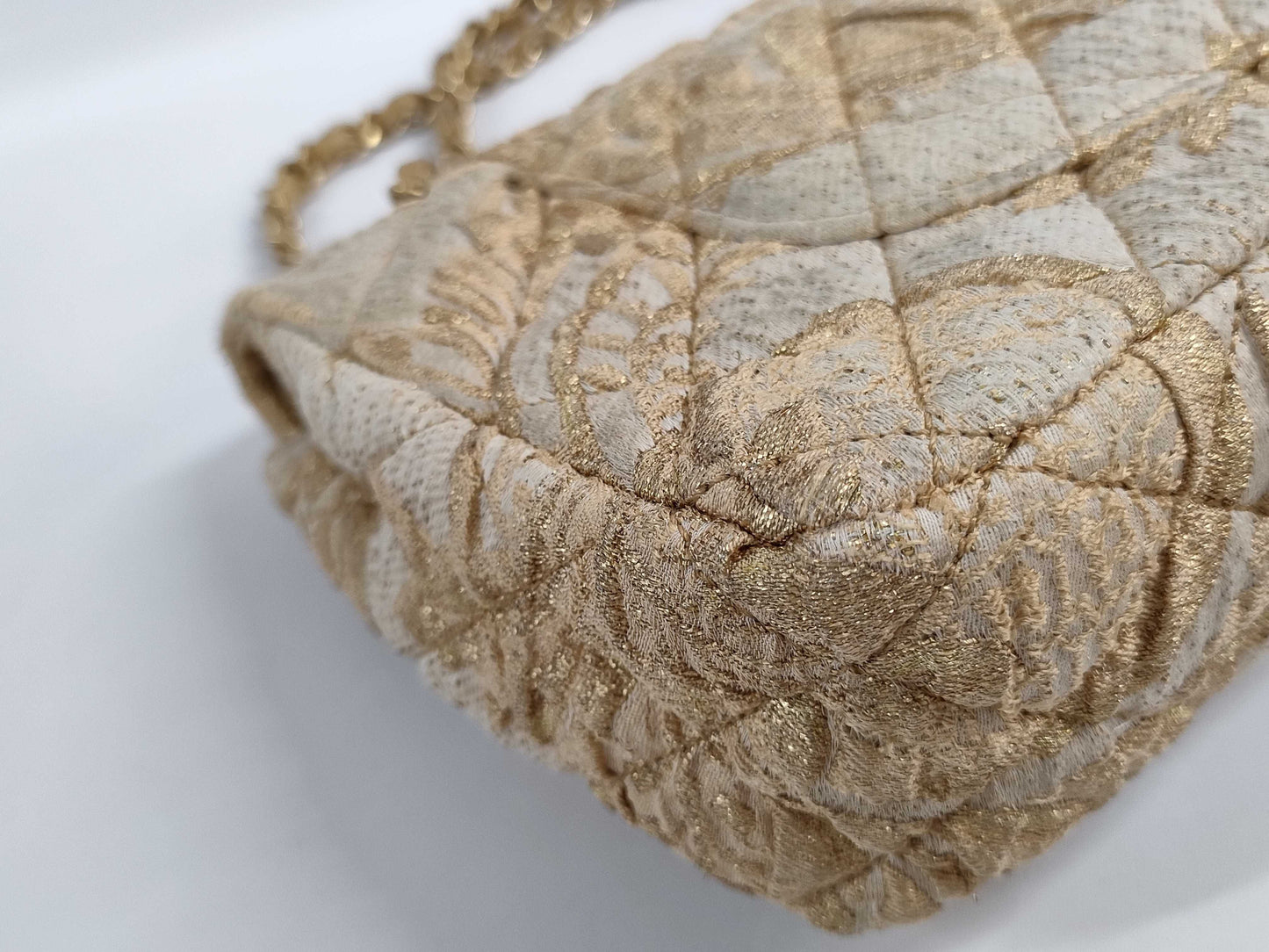 CHANEL Matelasse 25 Double Flap Jacquard Double Chain Gold Hardware Chain Shoulder Bag 17 Series