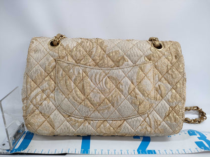 CHANEL Matelasse 25 Double Flap Jacquard Double Chain Gold Hardware Chain Shoulder Bag 17 Series