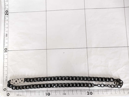 Dior Chain Link Necklace Metal Black Necklace