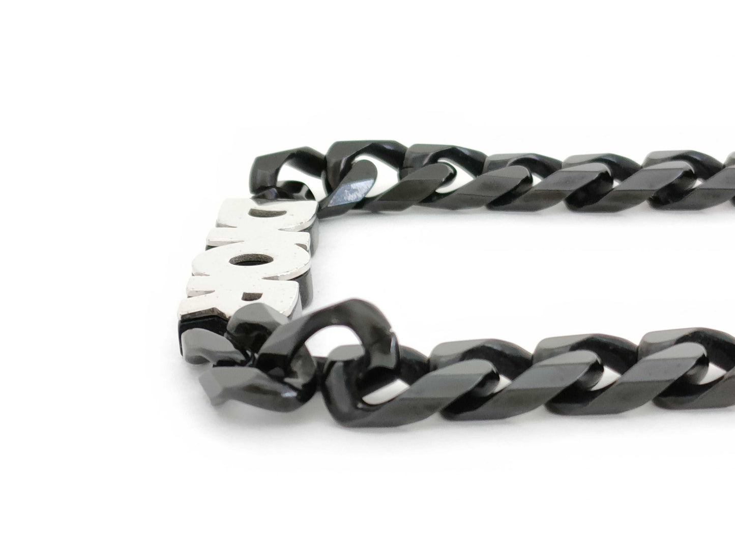 Dior Chain Link Necklace Metal Black Necklace