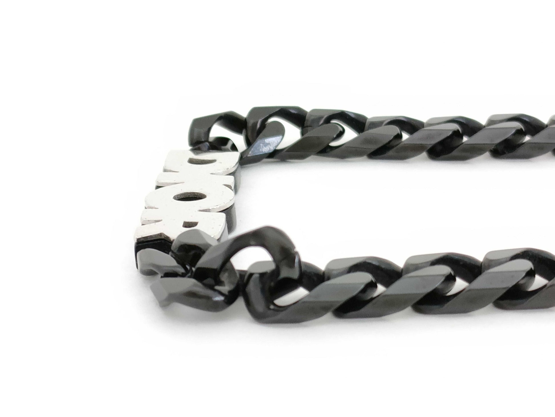 Dior Chain Link Necklace Metal Black Necklace