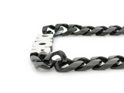 Dior Chain Link Necklace Metal Black Necklace