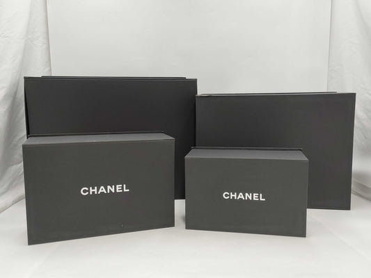 CHANEL Empty Box, Matte Black, Magnetic Closure, Set of 4 