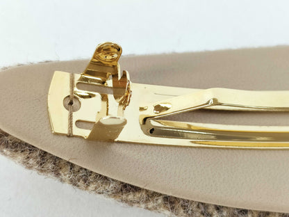 Miu Miu Tweed Wool Hair Clip Barrette Hair Accessory