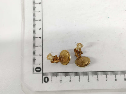 CHANEL Pearl Earrings Gold Earrings
