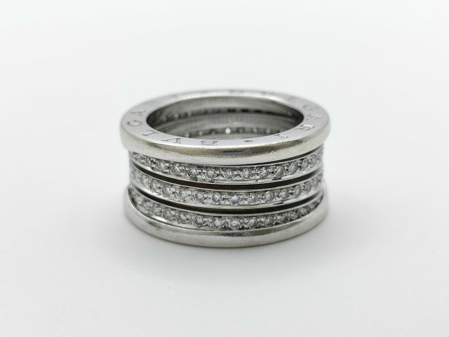 BVLGARI B.zero1 Diamond #54 WG 750 13.6g Ring 