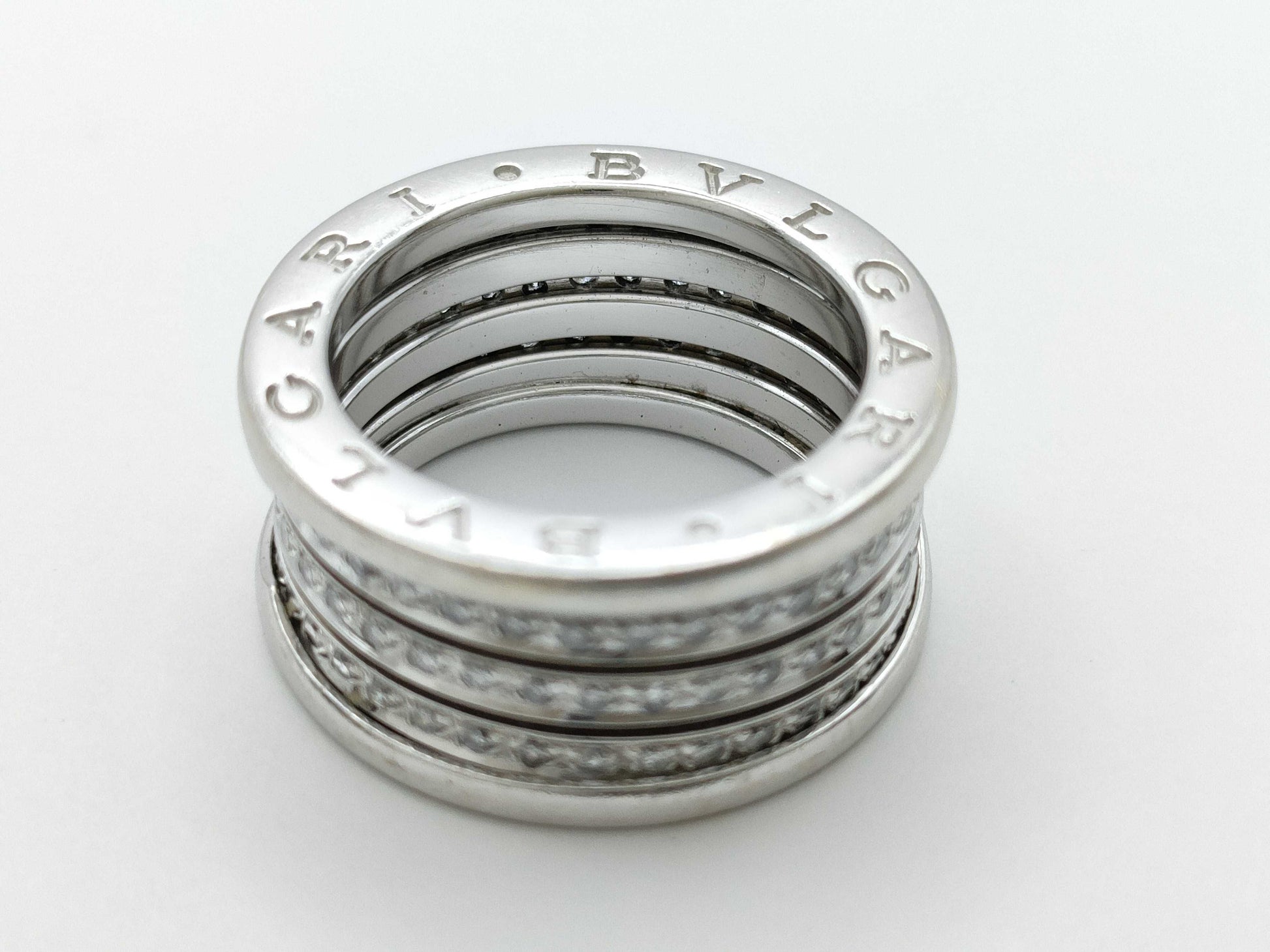 BVLGARI B.zero1 Diamond #54 WG 750 13.6g Ring 