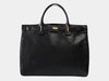 GUCCI Gucci Logo Leather Handbag, Business Bag, Handbag, A4 Size, Black, Business Bag