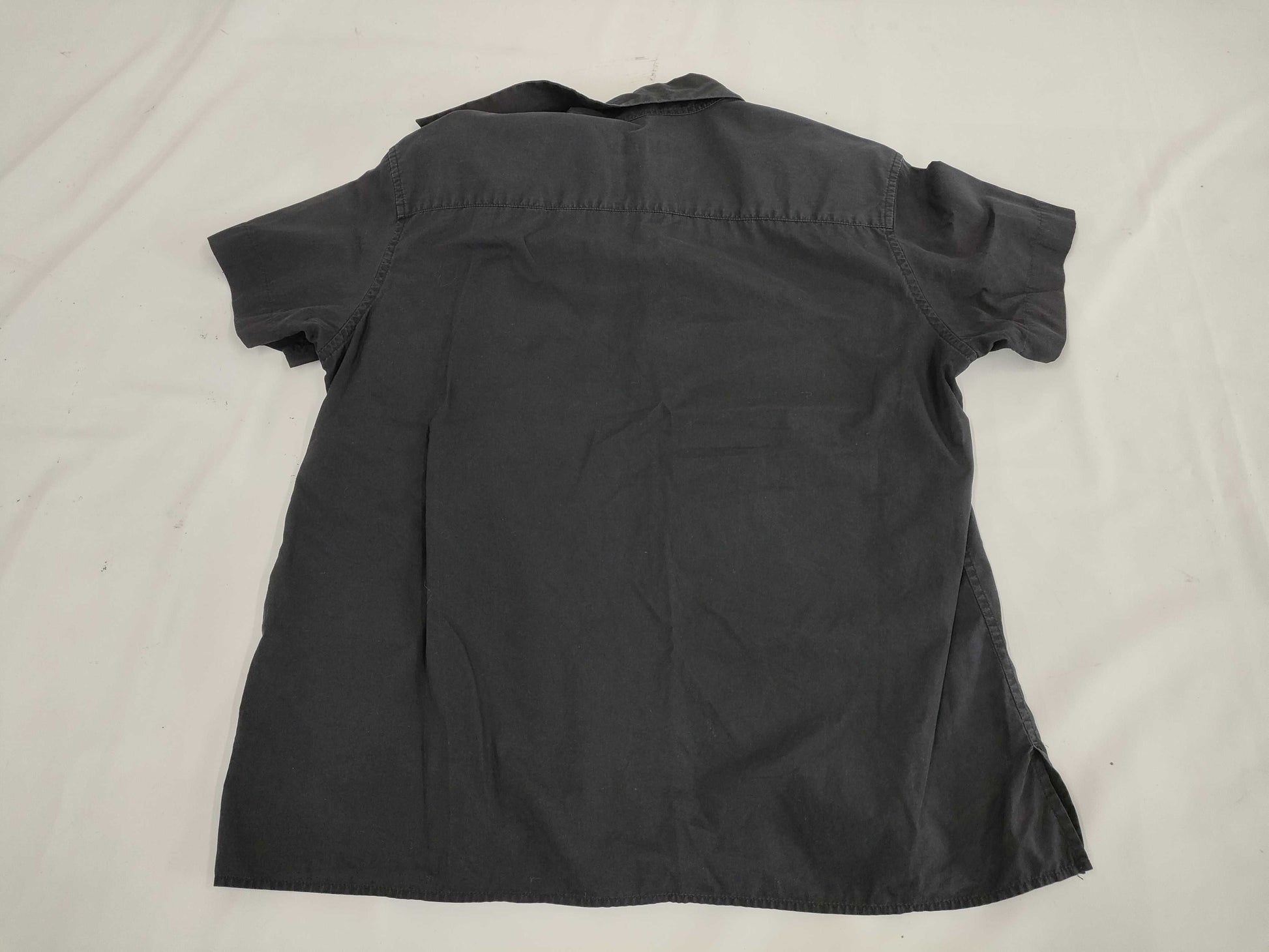 Ys Yohji Yamamoto Short Sleeve Shirt, Black, Size 3