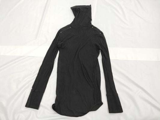 Ys Red Label Yohji Yamamoto Women's Lightweight Turtleneck Knit Top in Black, Size 2