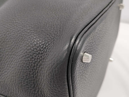 HERMES Picotin 22 Black Y Stamp Handbag