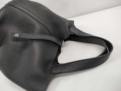 HERMES Picotin 22 Black Y Stamp Handbag
