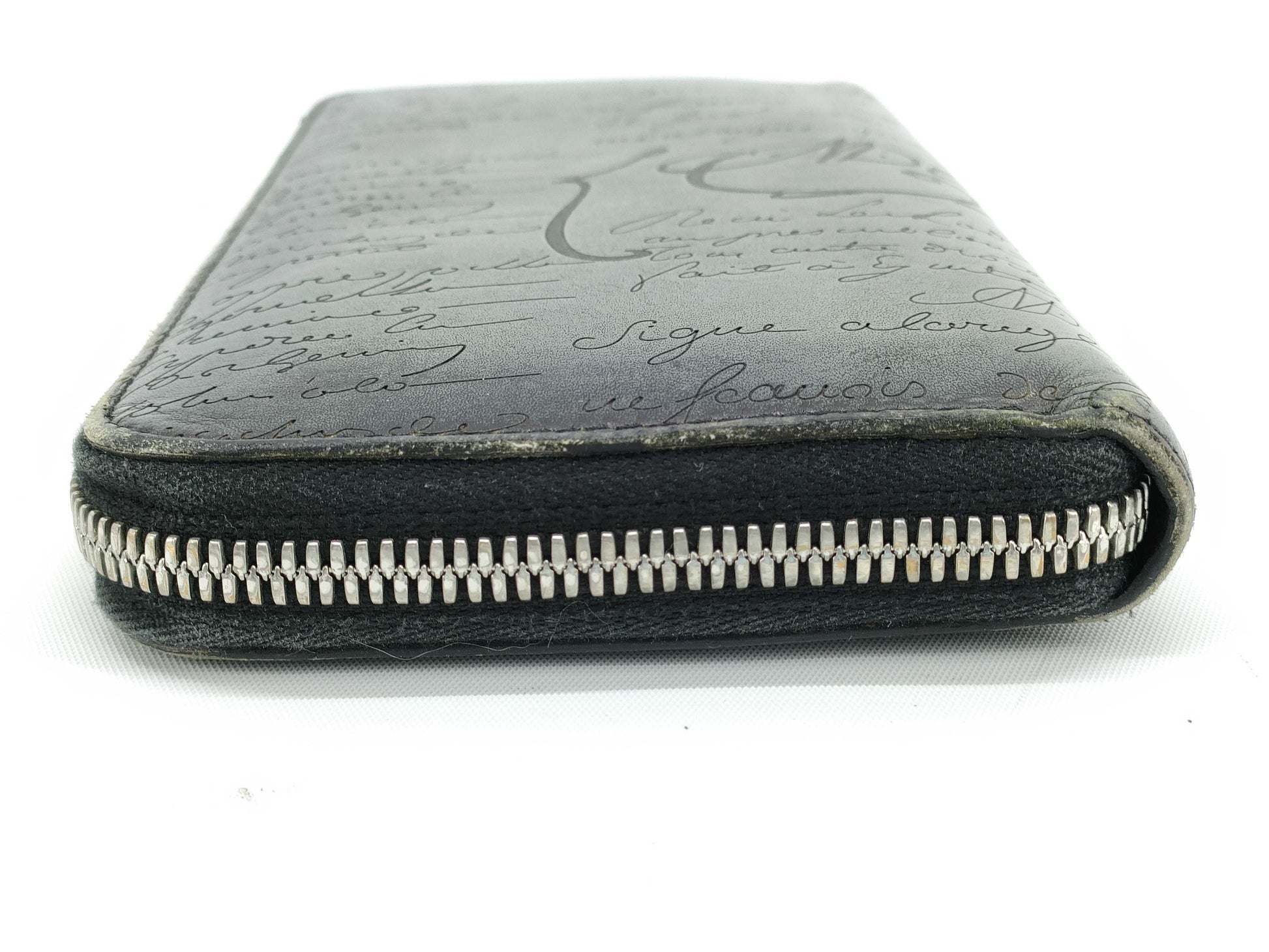 Berluti Calligraphy Round Zip Wallet
