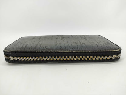 Berluti Calligraphy Round Zip Wallet