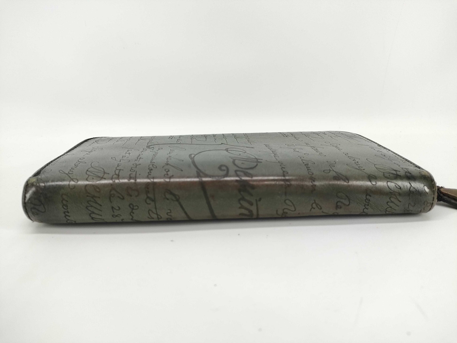 Berluti Calligraphy Round Zip Wallet