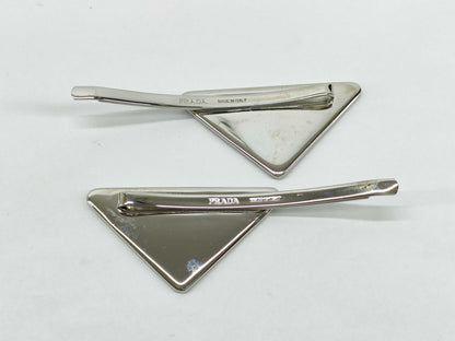 PRADA Prada Logo Hairpin. Accessories: Box, Dust Bag. Hair Accessory.