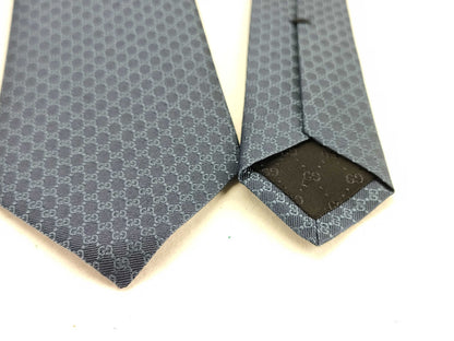 GUCCI Micro GG Tie, Navy. Accessories: Box and Tie.