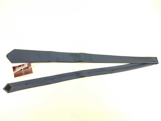 GUCCI Micro GG Tie, Navy. Accessories: Box and Tie.
