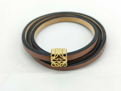 LOEWE Unused Loewe Twist Bangle Calfskin Bracelet/Bangle