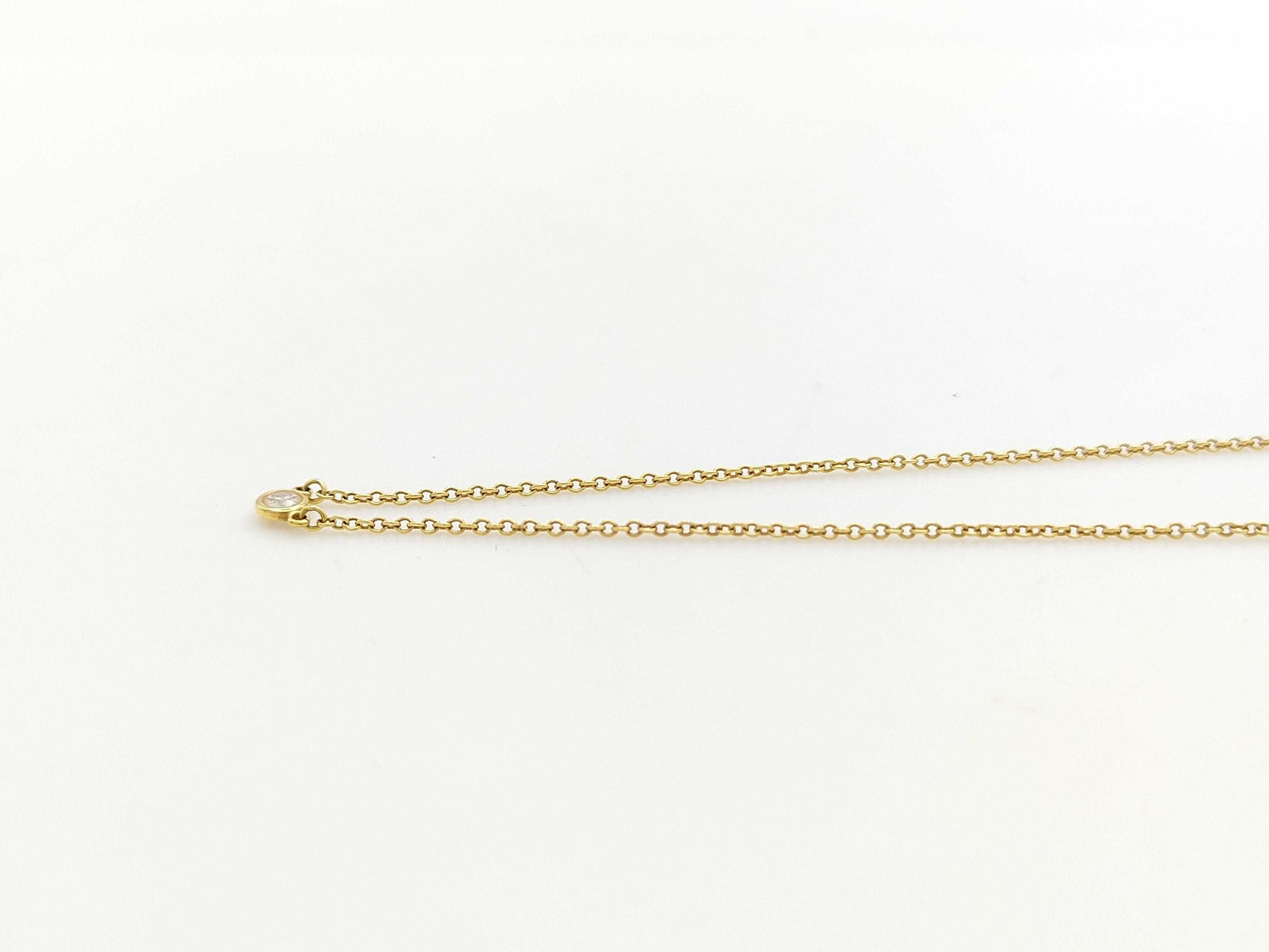 Tiffany & Co. By the Yard 1PD YG Au750 1.8g Necklace 