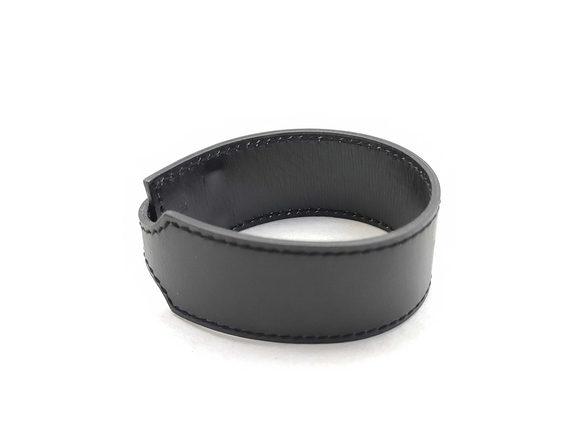 HERMES Leather Bracelet Black Bracelet Bangle