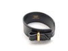 HERMES Leather Bracelet Black Bracelet Bangle