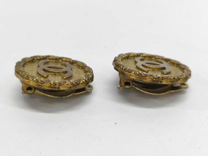 CHANEL Coco Mark Round Earrings 94A Earrings