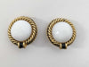 CHANEL Stone Round Earrings