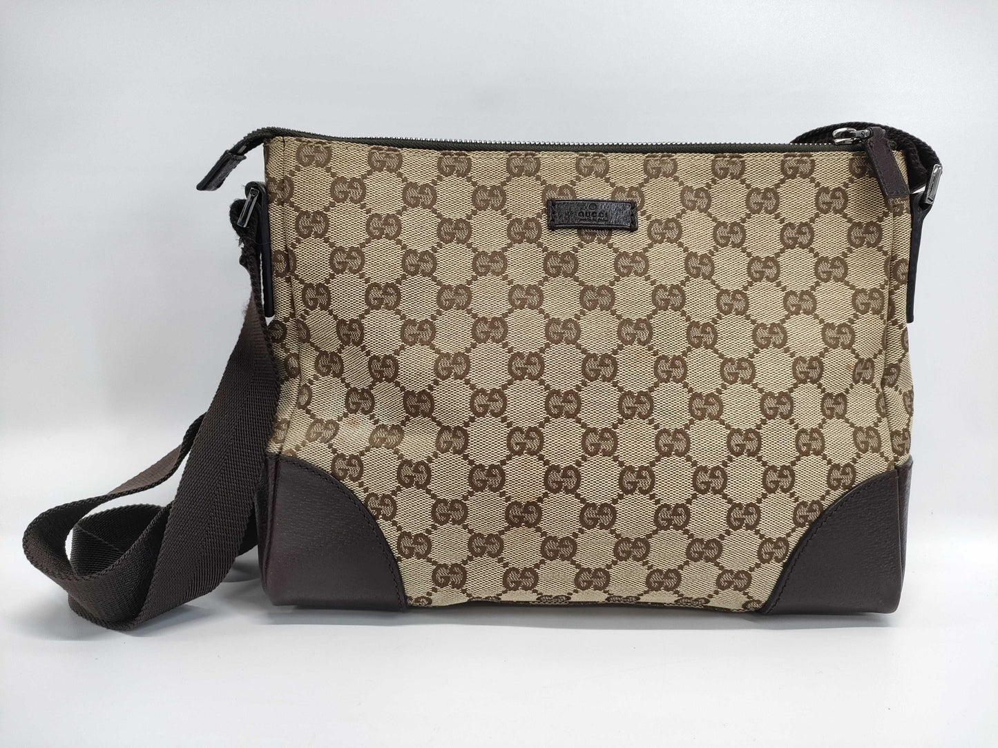 GUCCI GG Canvas Shoulder Bag 114273 001998