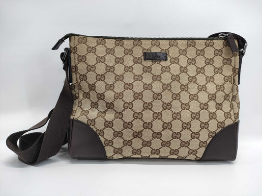 GUCCI GG Canvas Shoulder Bag 114273 001998