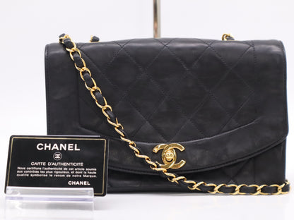 CHANEL Lambskin Matelasse 22 Shoulder Bag with Small Flap, Small Chain, Turn Lock, Gold Hardware, Black, Guarantee Card, Card Holder, Sticker, 2057903