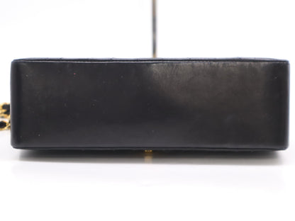 CHANEL Lambskin Matelasse 22 Shoulder Bag with Small Flap, Small Chain, Turn Lock, Gold Hardware, Black, Guarantee Card, Card Holder, Sticker, 2057903