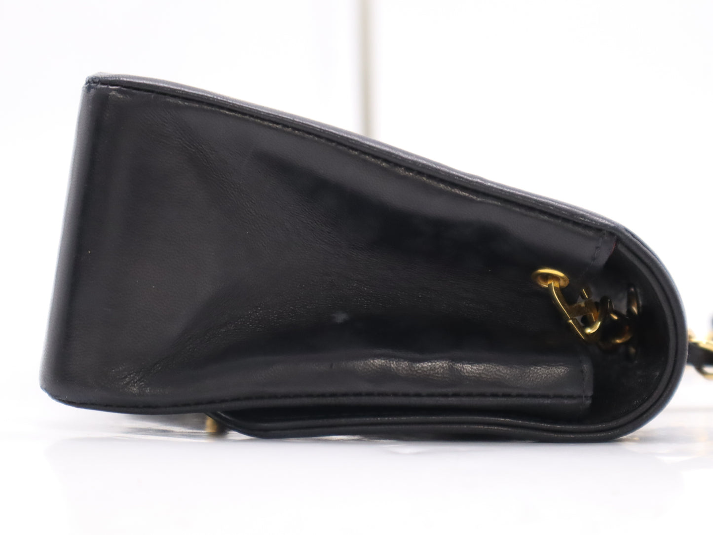 CHANEL Lambskin Matelasse 22 Shoulder Bag with Small Flap, Small Chain, Turn Lock, Gold Hardware, Black, Guarantee Card, Card Holder, Sticker, 2057903