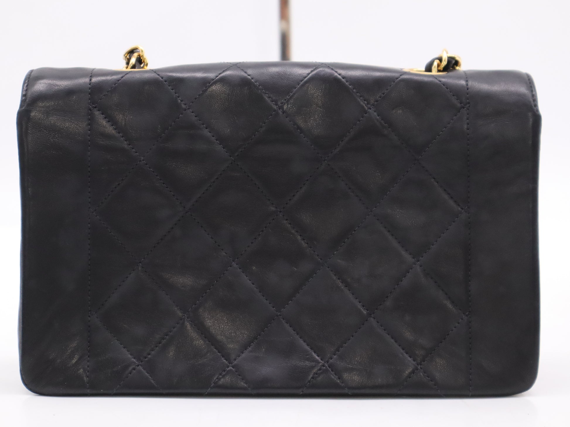 CHANEL Lambskin Matelasse 22 Shoulder Bag with Small Flap, Small Chain, Turn Lock, Gold Hardware, Black, Guarantee Card, Card Holder, Sticker, 2057903