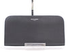 SAINT LAURENT Leather Long Wallet with Round Zipper, Black