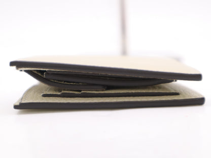 GUCCI 658681 Leather 0E8IG 9134 Logo Compact Wallet Beige 534563 Wallet