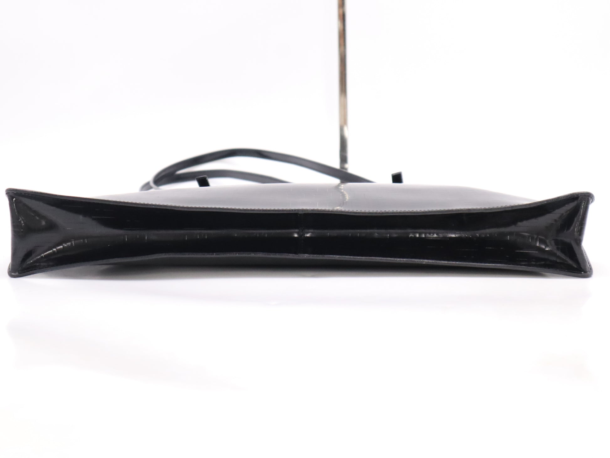 FENDI Leather Logo FF Black Tote Bag