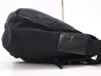 PRADA Nylon Triangle Logo Messenger Bag Black Shoulder Bag