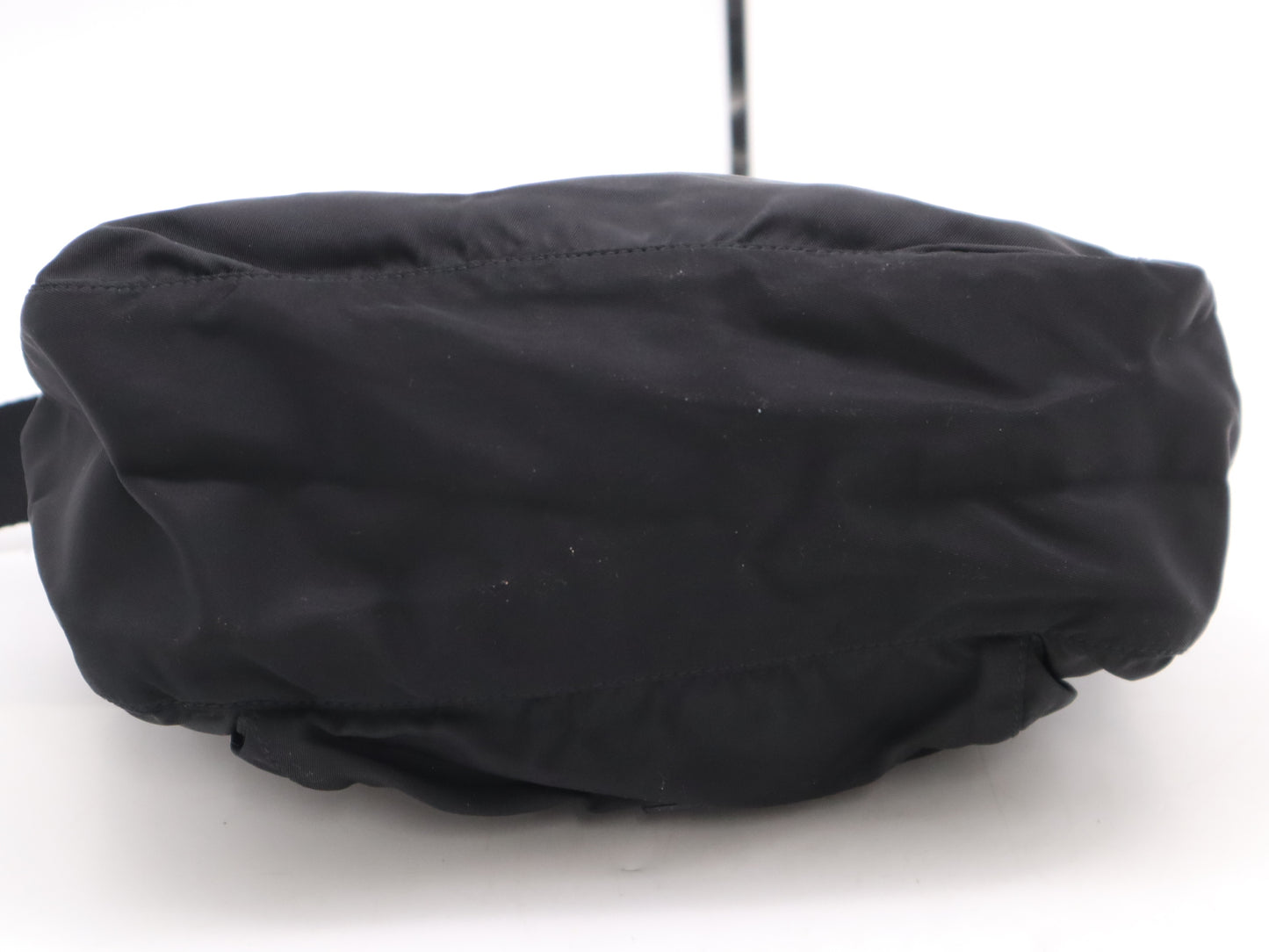 PRADA Nylon Triangle Logo Messenger Bag Black Shoulder Bag