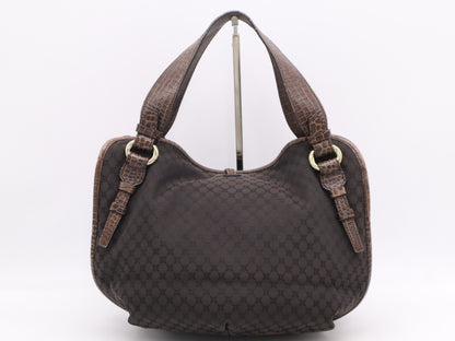 CELINE Canvas x Leather Bittersweet Macadam Tote Bag